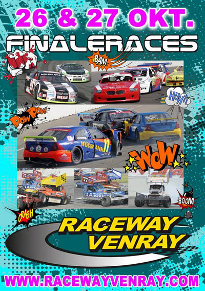 Tijdschema Finaleraces RaceWay Venray; Hoelaat begint alle actie, en 'nightrace'
